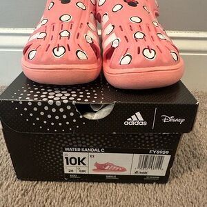 Girls Adidas Disney Minnie Mouse Pink Sandals size 10 likes new